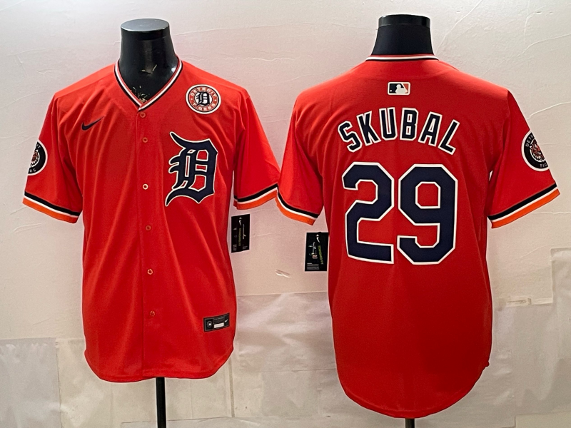 Men Detroit Tigers #29 Skubal orange Game Nike MLB Jersey 2026032003